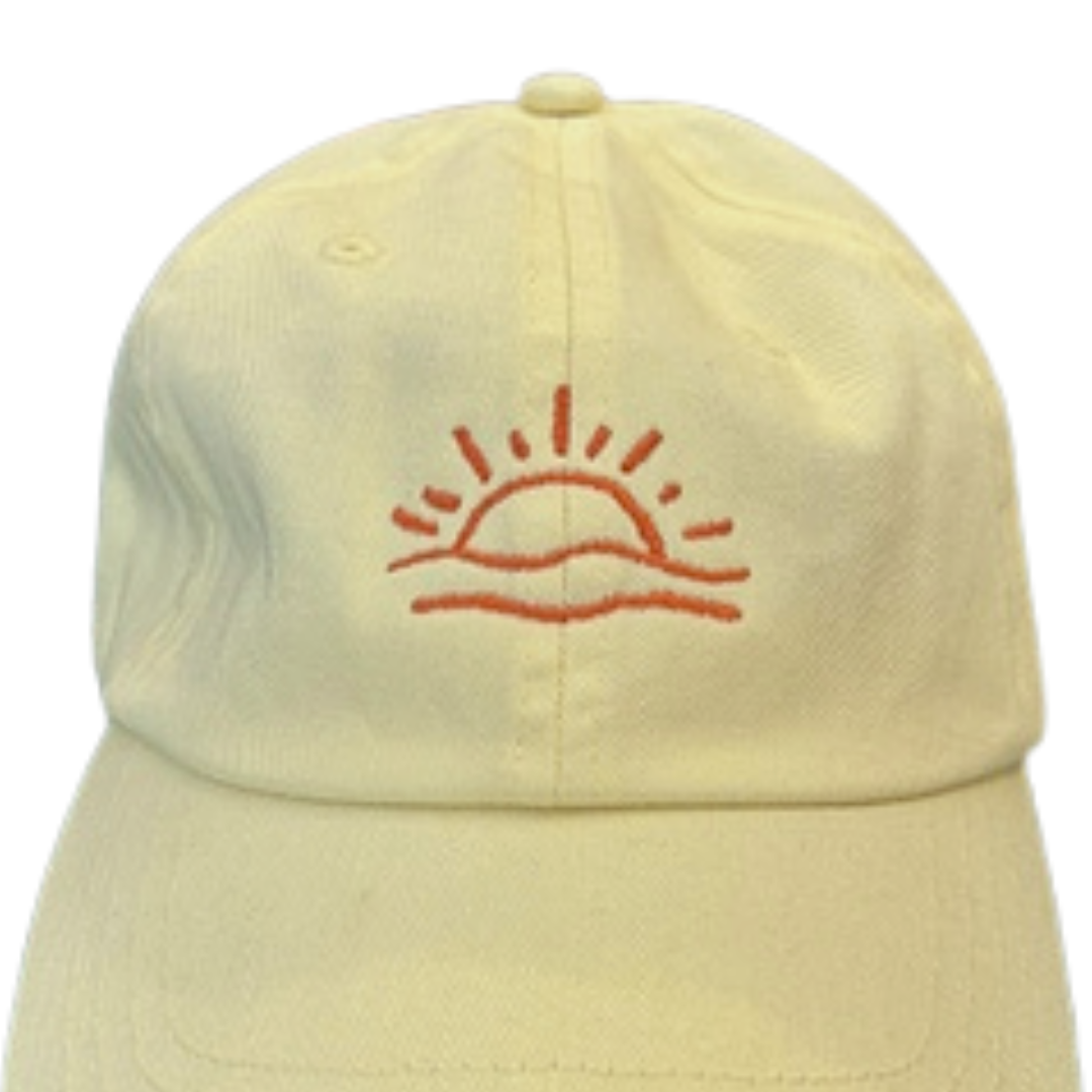 CASQUETTE - JAUNE PÂLE "COUCHER DE SOLEIL"