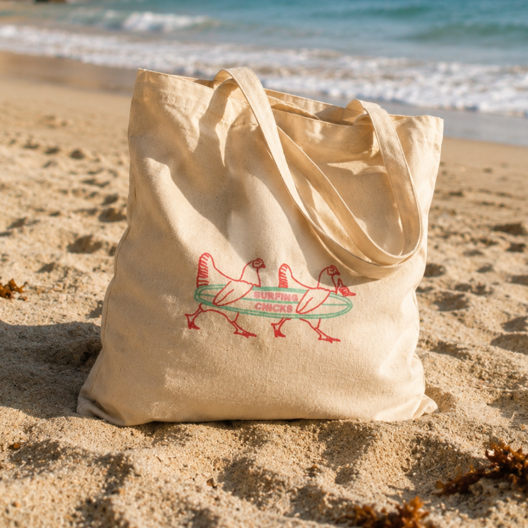 TOTEBAG "SURFING CHICKS"