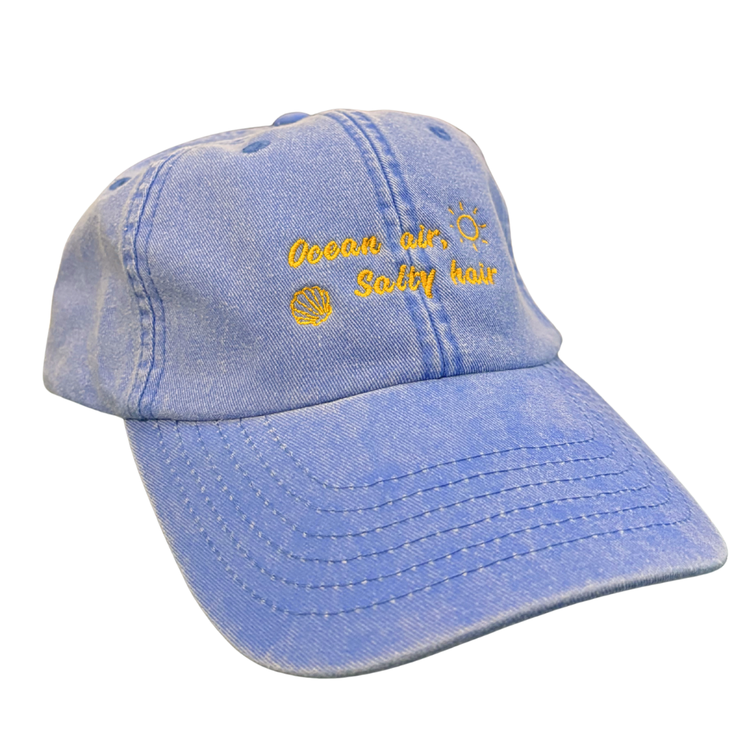 CASQUETTE - BLEU OCEAN AIR, SALTY HAIR"