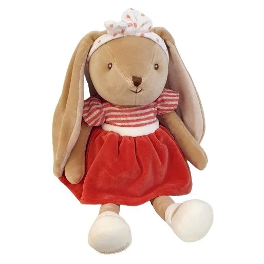PELUCHE LAPIN BUNNY SISTER - ROBE ROUGE