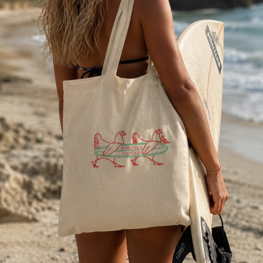 TOTEBAG "SURFING CHICKS"