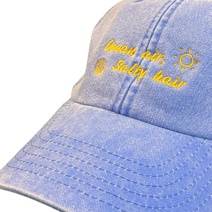CASQUETTE - BLEU OCEAN AIR, SALTY HAIR"