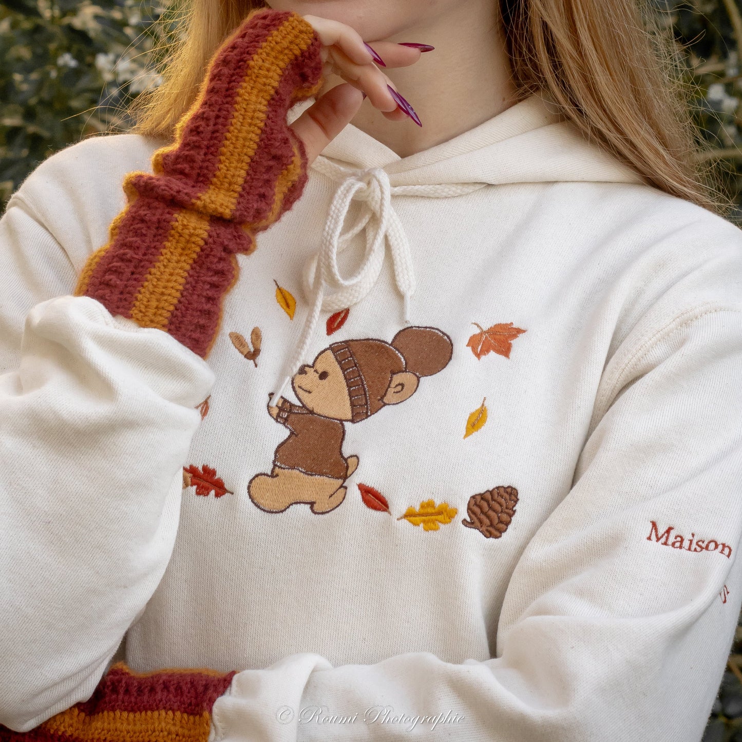 SWEAT-SHIRT "OURSON DANS LES FEUILLES"