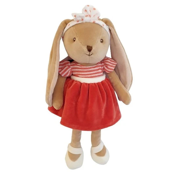 PELUCHE LAPIN BUNNY SISTER - ROBE ROUGE