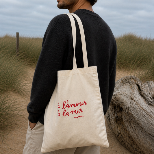 TOTEBAG "À L'AMOUR À LA MER"