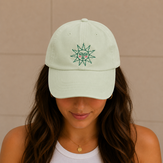 CASQUETTE - VERT PÂLE "SOLEIL"