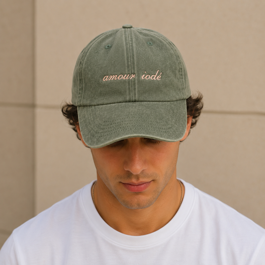 CASQUETTE VINTAGE - VERT "AMOUR IODÉ"