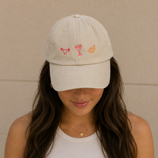 CASQUETTE VINTAGE - BEIGE "ÉTÉ"