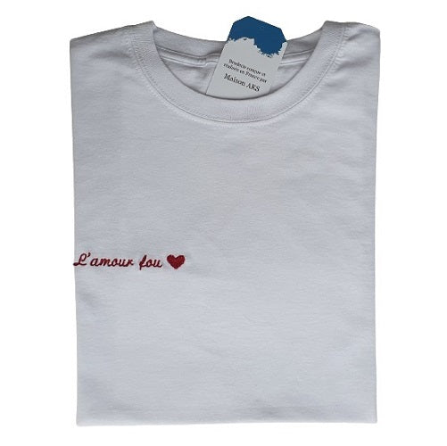 Tee-shirt "L'amour fou" blanc