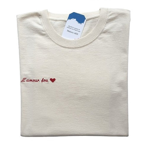 Tee-shirt "L'amour fou" écru