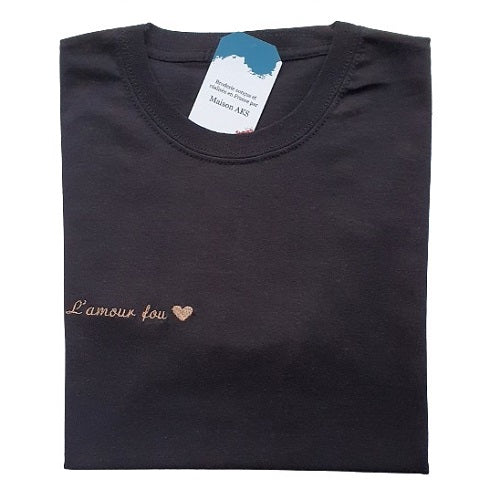 Tee-shirt "L'amour fou" noir